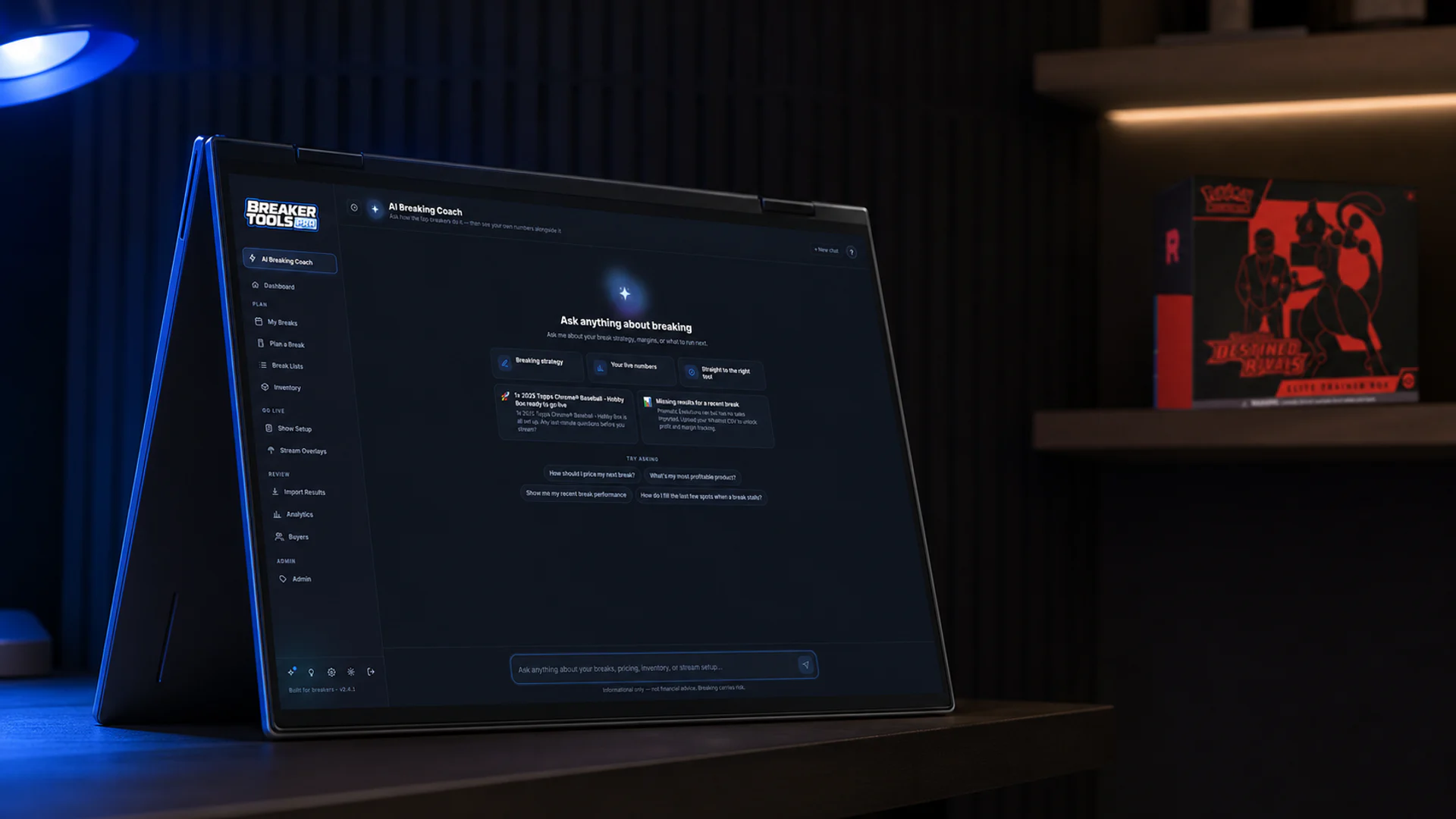 Breaker Tools Pro AI Breaking Coach answering questions about your breaks
